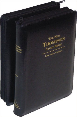 KJV The New Thompson Study Bible T/I w/Zip B/L Black - La Buona Novella Inc